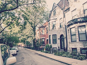 Chicago rowhouse neighborhood