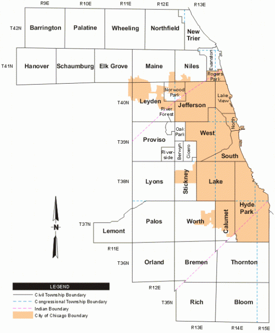 Cook County Township Map