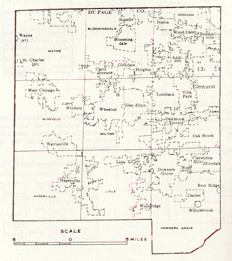 DuPage County Illinois Township Map
